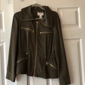 Hunter green and gold jacket